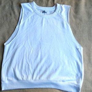 Aerie Sleeveless muscle hoodie White, XL